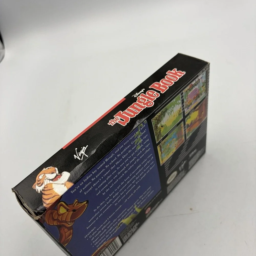 Disney's The Jungle Book SNES 1994 Box Only And Inserts & Poster Super Nintendo